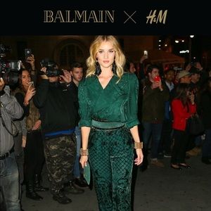 🎊HOST PICK🎊NWT BalmainxH&M Emerald Green Blouse